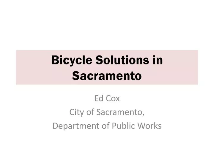 bicycle solutions in sacramento