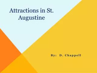 Attractions in St. Augustine