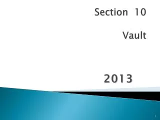 Section 10 Vault