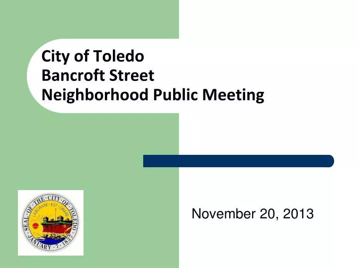 city of toledo bancroft street neighborhood public meeting