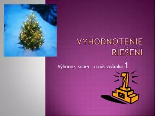 vyhodnotenie rie en