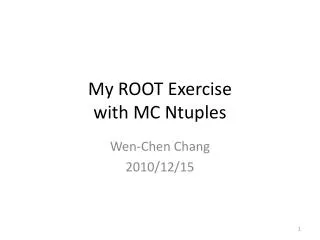 my root exercise with mc ntuples
