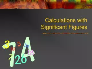 calculations with significant figures