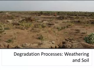 Degradation Processes: Weathering and Soil