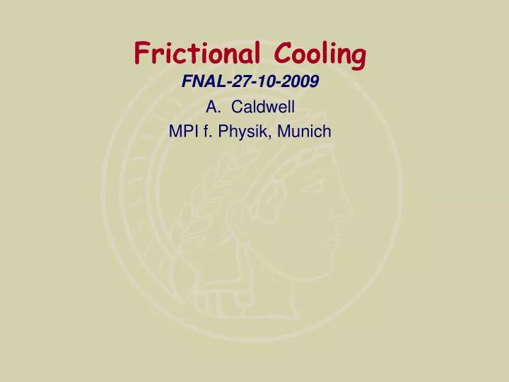 frictional cooling