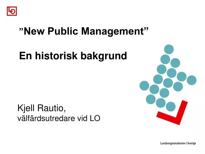 new public management en historisk bakgrund