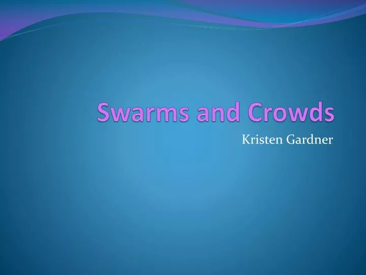 swarms and crowds