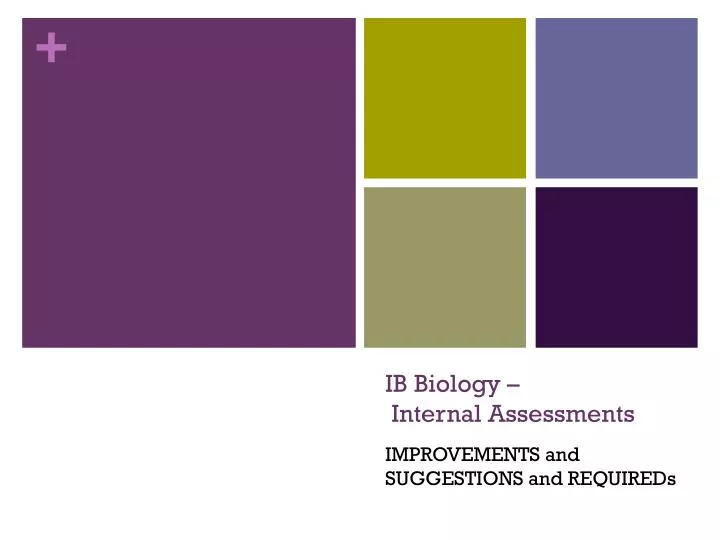 ib biology internal assessments