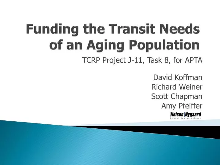 funding the transit needs of an aging population