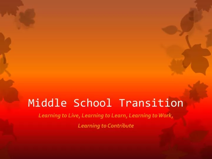 middle school transition