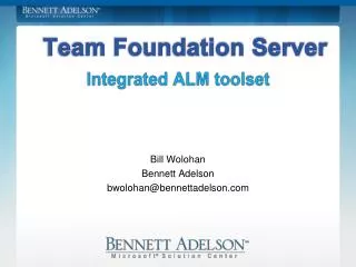 Integrated ALM toolset