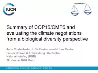 John Costenbader, IUCN Environmental Law Centre