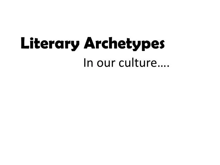 literary archetypes
