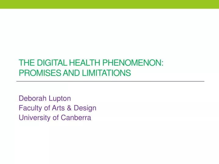 the digital health phenomenon promises and limitations