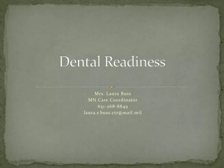 dental readiness
