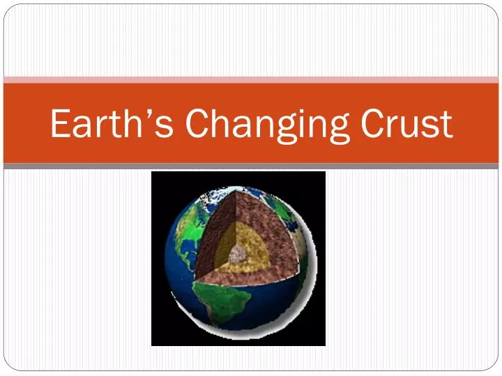 earth s changing crust