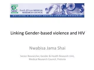 Linking Gender-based violence and HIV