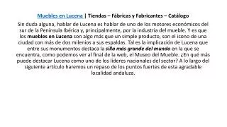 muebleria de lucena