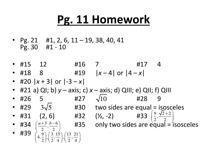 pg 11 homework
