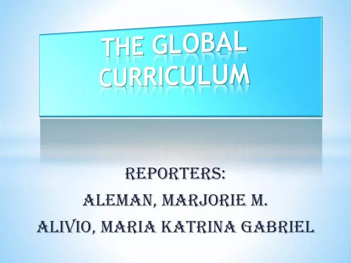 the global curriculum