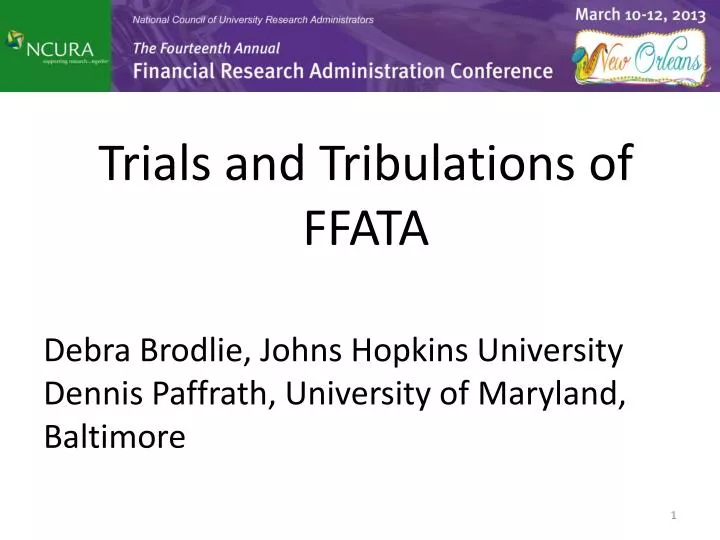 trials and tribulations of ffata