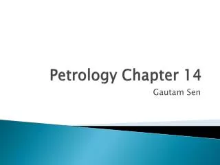 Petrology Chapter 14