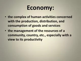 Economy: