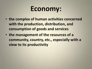 economy