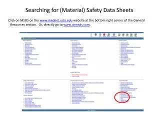 Searching for (Material) Safety Data Sheets