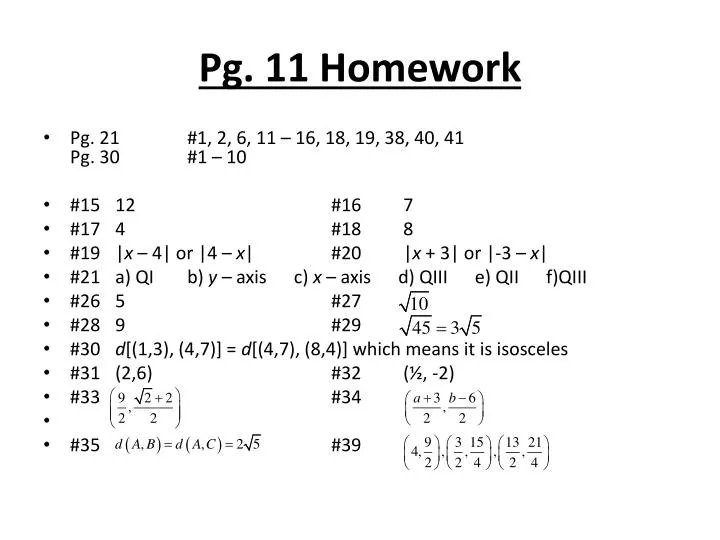 pg 11 homework