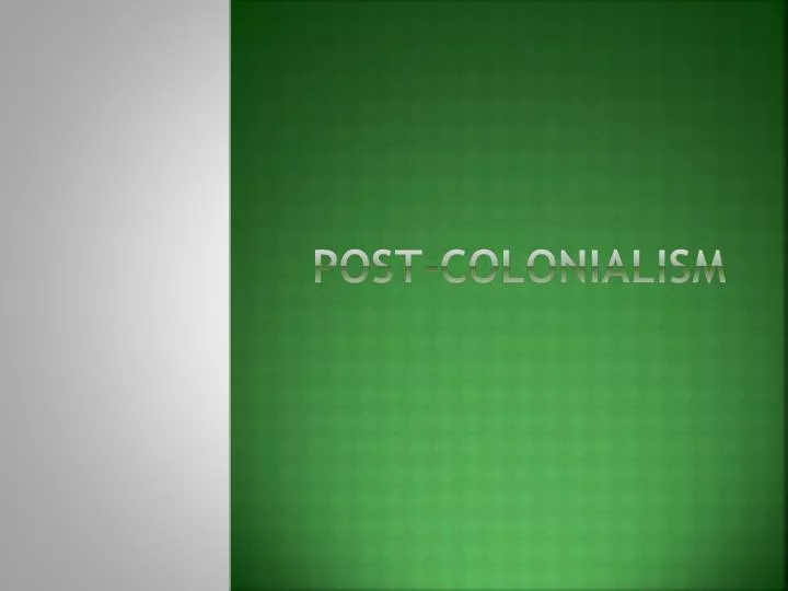post colonialism
