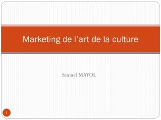 marketing de l art de la culture