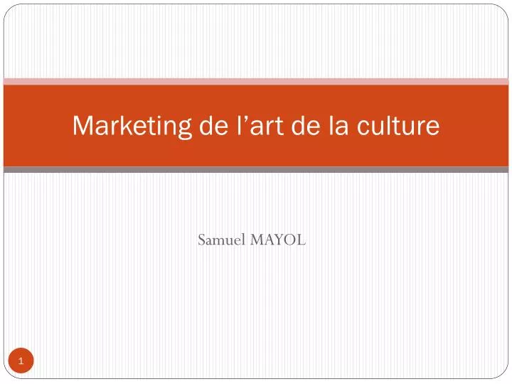 marketing de l art de la culture