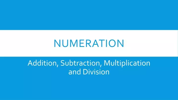 numeration