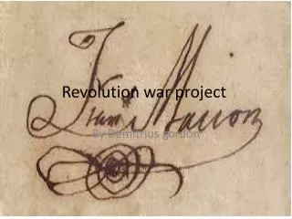 Revolution war project