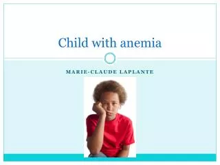 Child with anemia