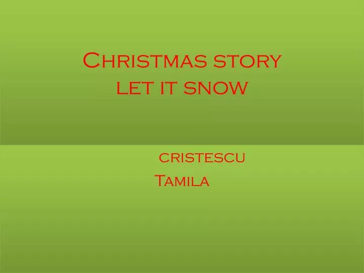 christmas story let it snow