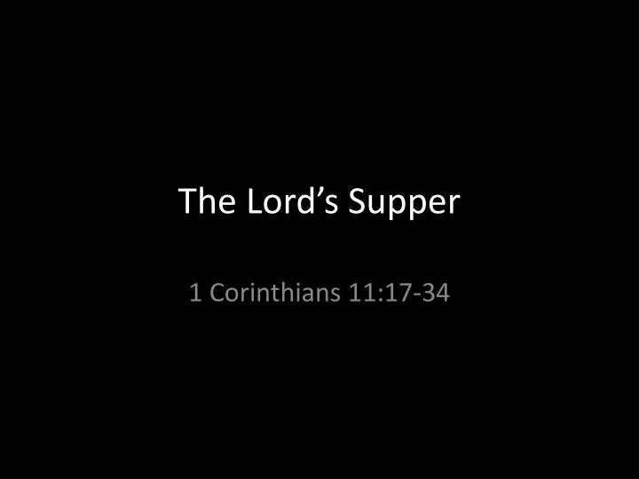 the lord s supper