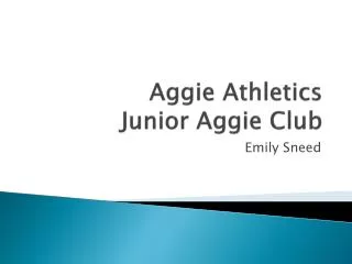 Aggie Athletics Junior Aggie Club