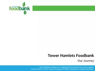 Tower Hamlets Foodbank Our Journey