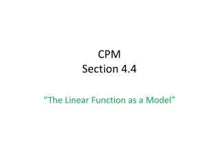 CPM Section 4.4