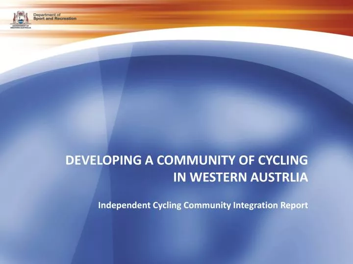 developing a community of cycling in western austrlia