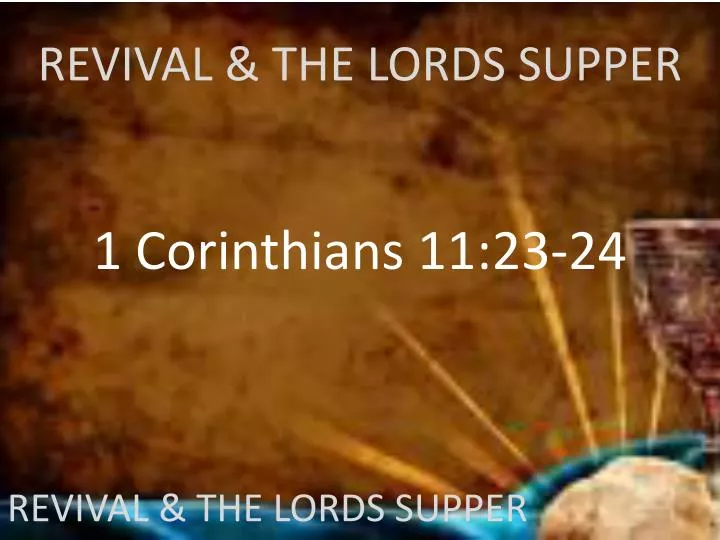 revival the lords supper