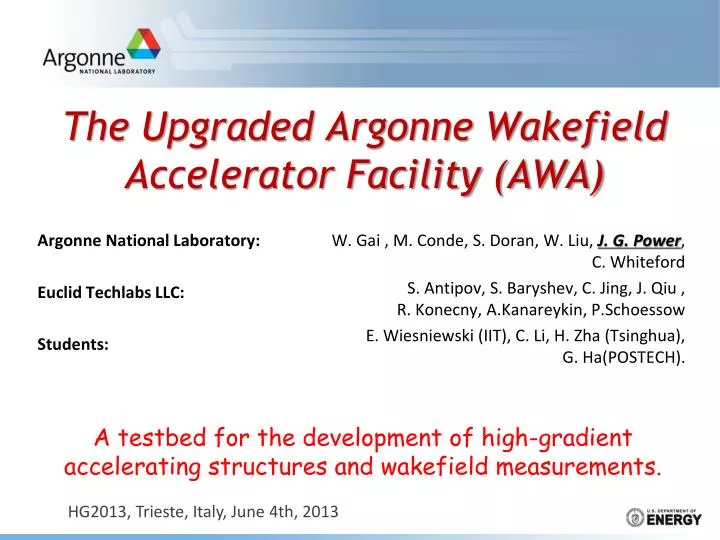 the upgraded argonne wakefield accelerator facility awa