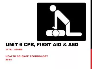 Unit 6 CPR, First Aid &amp; AED