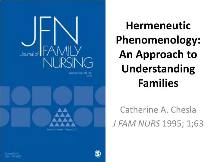 hermeneutic phenomenology an approach to understanding families