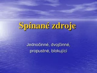 Spínané zdroje