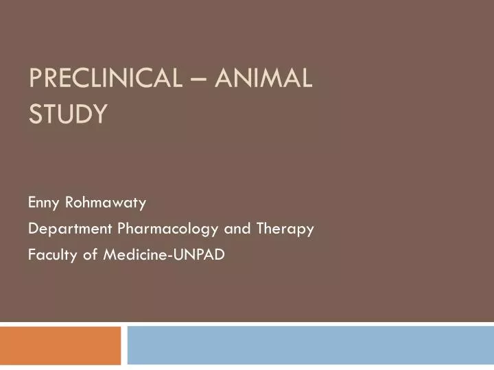 preclinical animal study