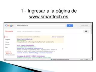 1.- Ingresar a la página de smarttech.es