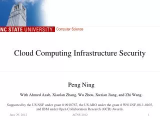 Cloud Computing Infrastructure Security
